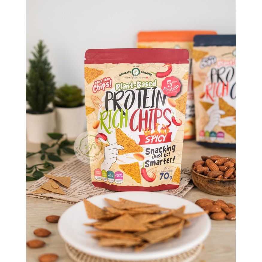 

CUCI GUDANG PROTEIN RICH CHIPS - VEGAN SPICY 70GR