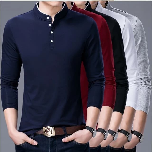 UI485 kaos polos kerah koko kaos berkancing kaos pria formal kaos casual FREE ONGKIR
