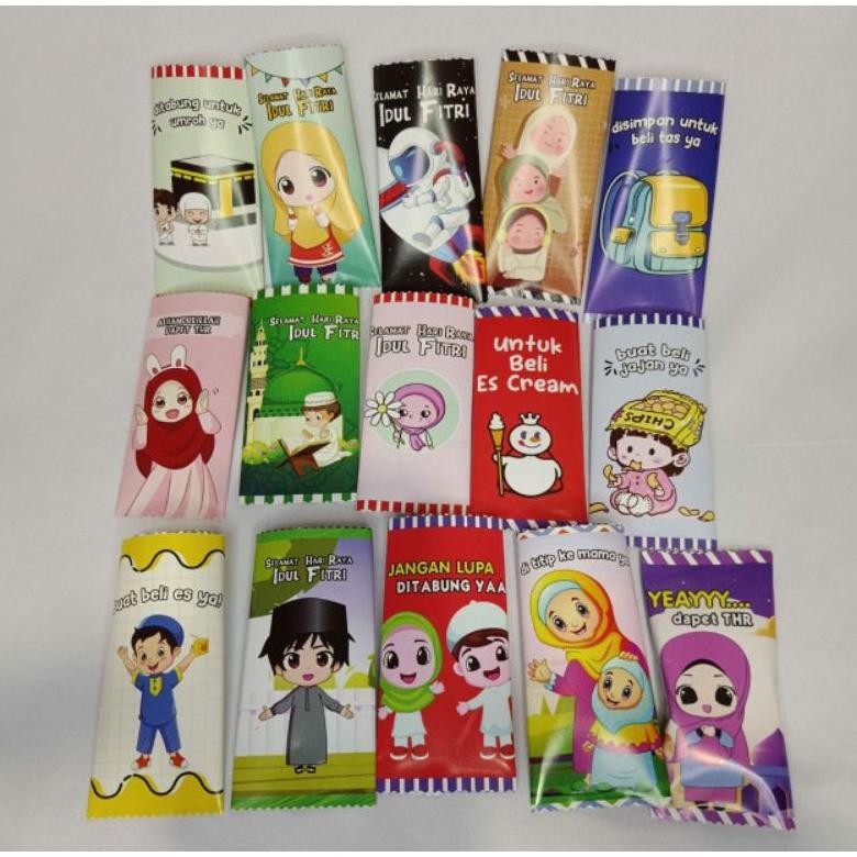 

TERMURAH (isi 100pcs) AMPLOP LEBARAN MODEL PERMEN SIAP PAKAI 100PCS ANGPAO UANG THR IDUL FITRI PARCEL SNACK HARI RAYA m-4