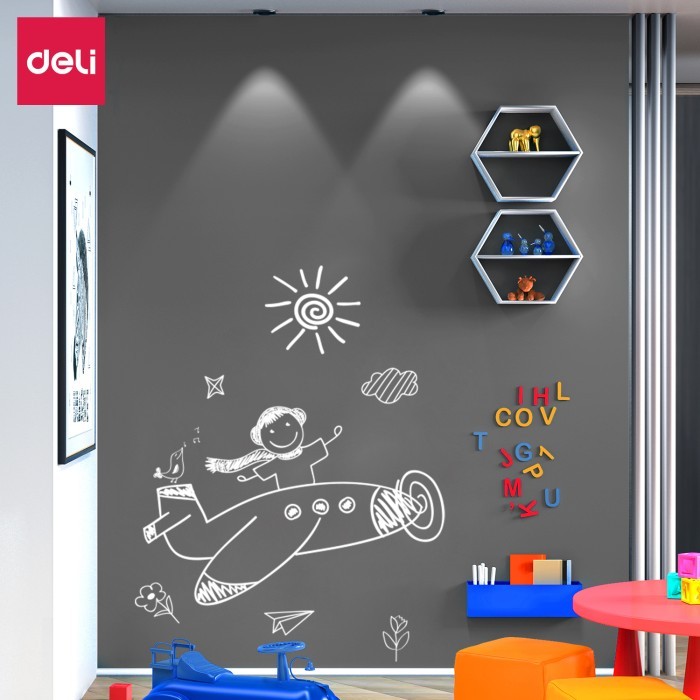 

Deli Soft Board Wallpaper/Papan Tulis Tempel Untuk Kapur Abu-Abu 5018X