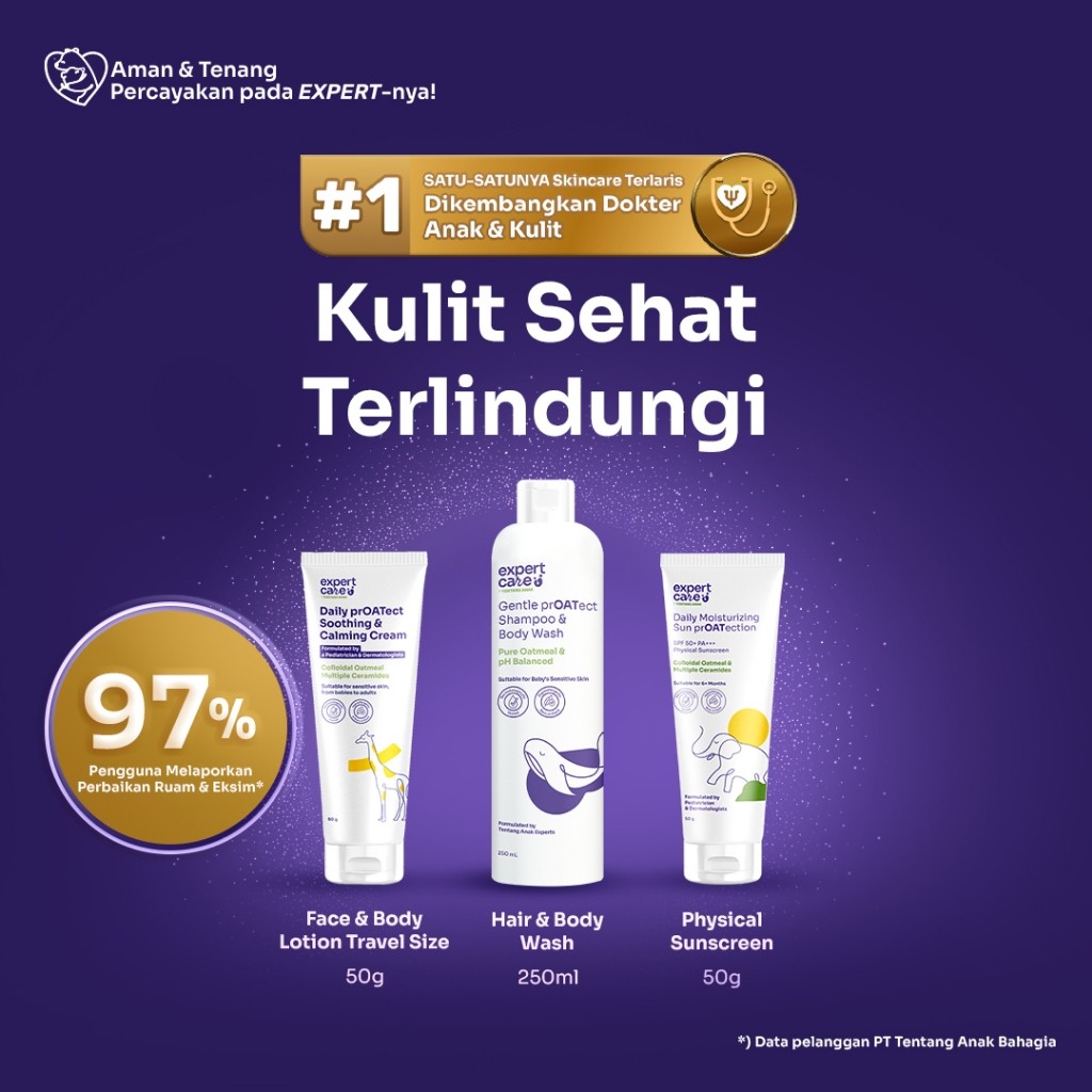 Expert Care - Paket Bundling Hemat | Face & Body Lotion Cream Moisturizer Travel Size 50gr + Physica