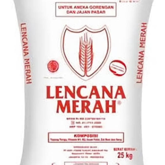 

Tepung Terigu Merk Lencana Merah 1 Bal Isi 25 Kg