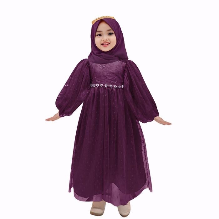 Gamis Anak Perempuan Ellisa 2-11Tahun / Gamis Anak Perempuan Model Baru 2024 / Gamis Lebaran 2024