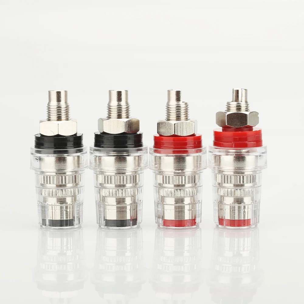 VANE 50pcs Rhodium plated Hi-End Amplifier Speaker Terminal Binding Post audio speaker jack plug