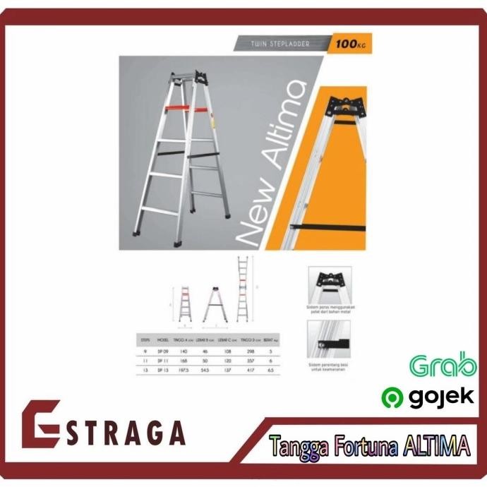 Tersedia Tangg Fortuna Altima/Tangga Lipat Alumunium Fortuna Tinggi 2 Meter