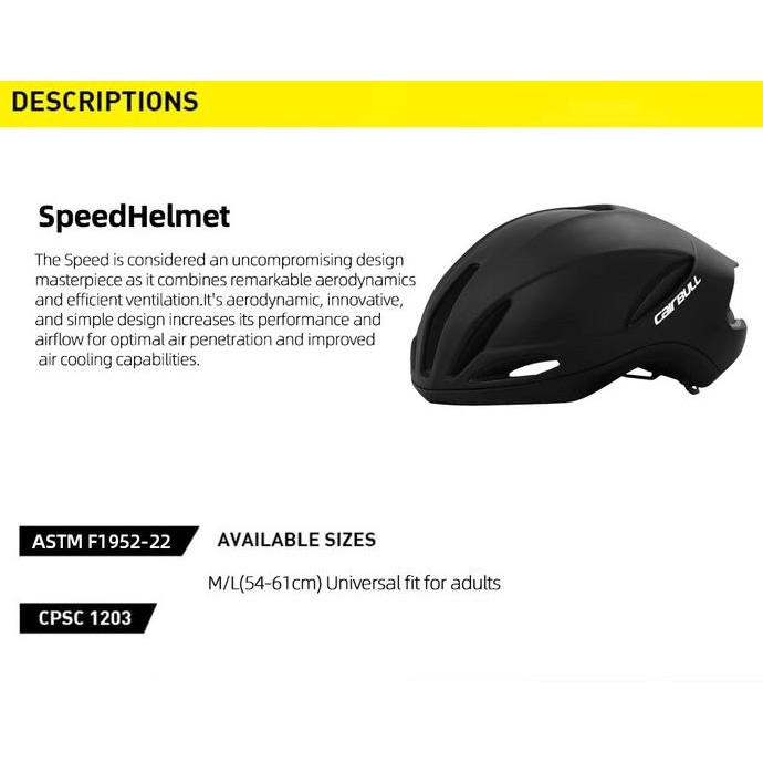 Cairbull CB - 06 Helm Sepeda Speed Aero Roadbike Ringan