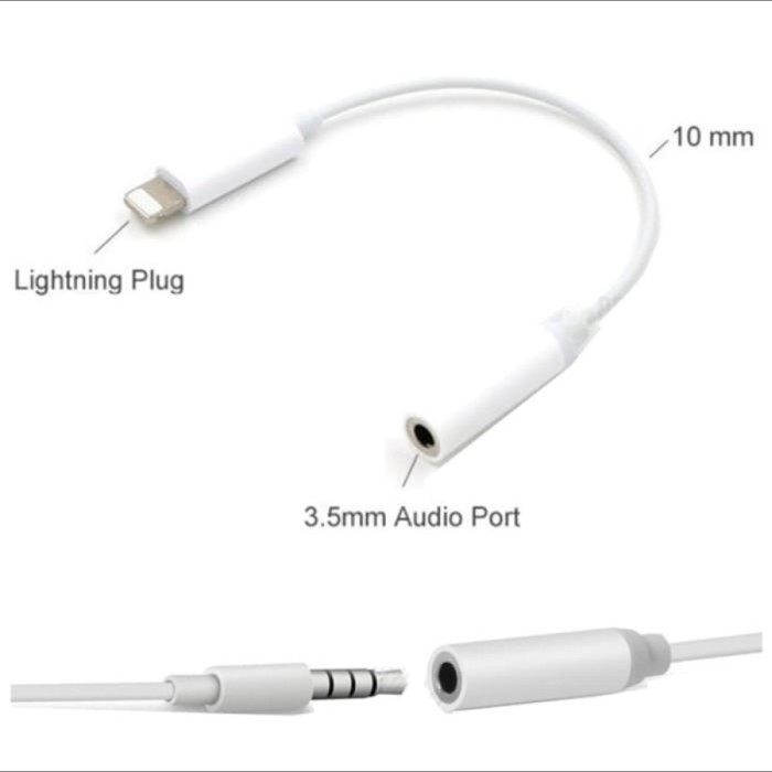 Lightning To Headphone Jack Adapter Iphone7 Iphone 7 Earphone Original