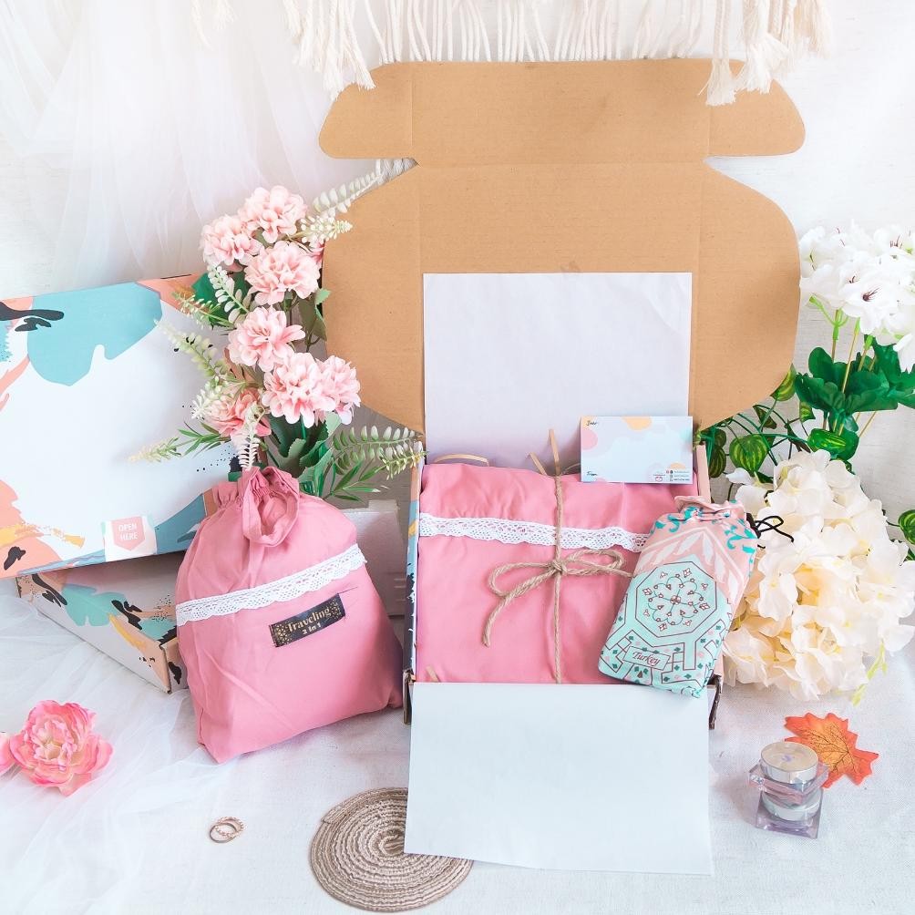 HAMPERS MUKENA DEWASA TRAVEL 2IN1 - KADO ULANG TAHUN, HARI IBU, GURU, LEBARAN, IDUL FITRI, RAMADHAN,