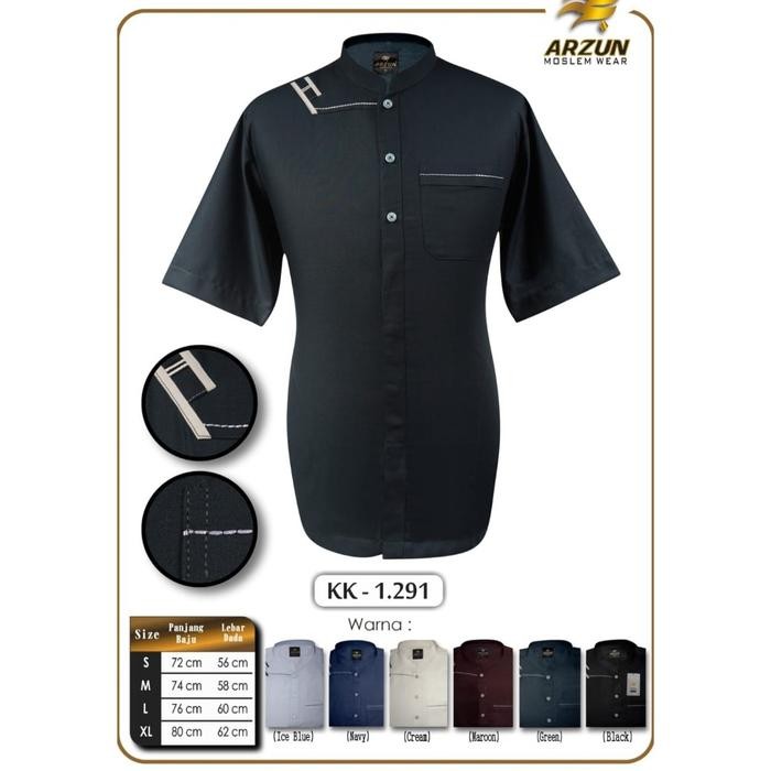 Baju koko Arzun katun toyobo premium Muslim Lembut Nyaman