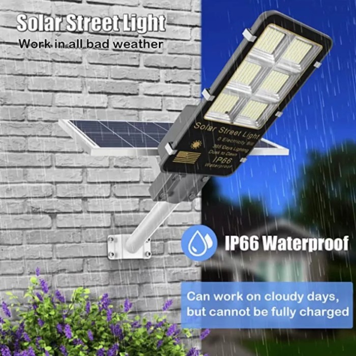 LAMPU JALAN SOROT 2000 WATT LAMPU PJU SOLAR PANEL TENAGA SURYA