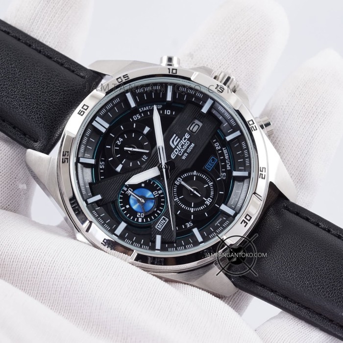 Casio Edifice Efr-556L-1Av Black Leather Efr556 Efr-556 Kulit Ori Bm #Gratisongkir #Sale #Discount