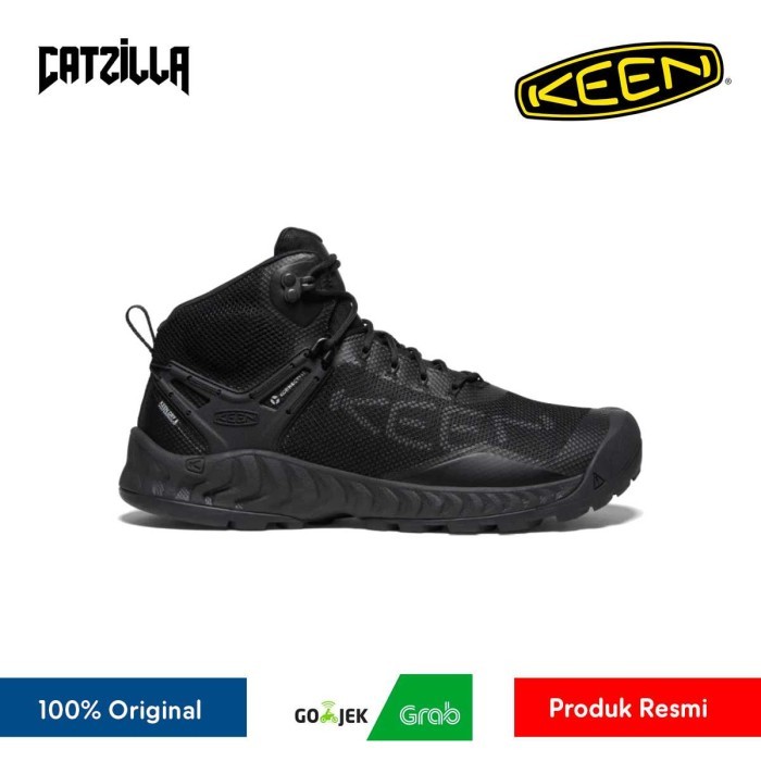 Sepatu Gunung Keen NXIS Evo Mid Waterproof Shoes - Triple Black