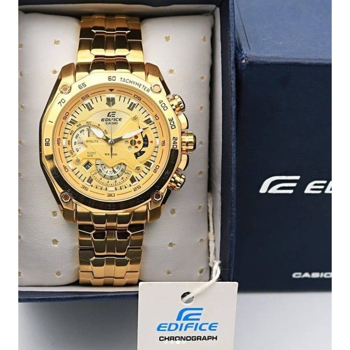 Jam Tangan Pria Casio Edifice Ef-550 Gold Premium Col. Original Model #Gratisongkir #Sale #Discount