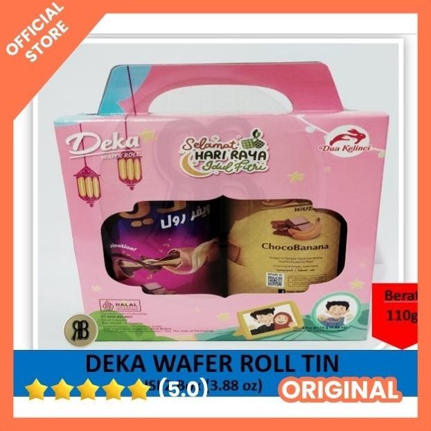 

edf-62 Deka Wafer roll edisi lebaran 2Kaleng X 87.5gr Paket Parsel - Hampers idul fitri 2025 Original