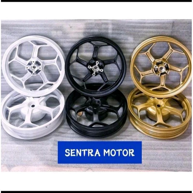 velg racing Xeon / Mio m3 / Mio gear /soul GT 125 Fino 125 keluarga matic Yamaha tapak lebar dengan