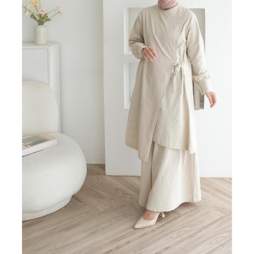 CR - COTTONKY Samira Set | Set Linen | Wanita Muslim TERLARIS