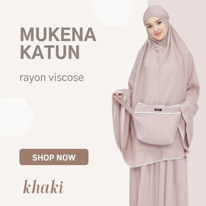 Miliki Mukena Dewasa Katun Rayon Viscose Polos Seas