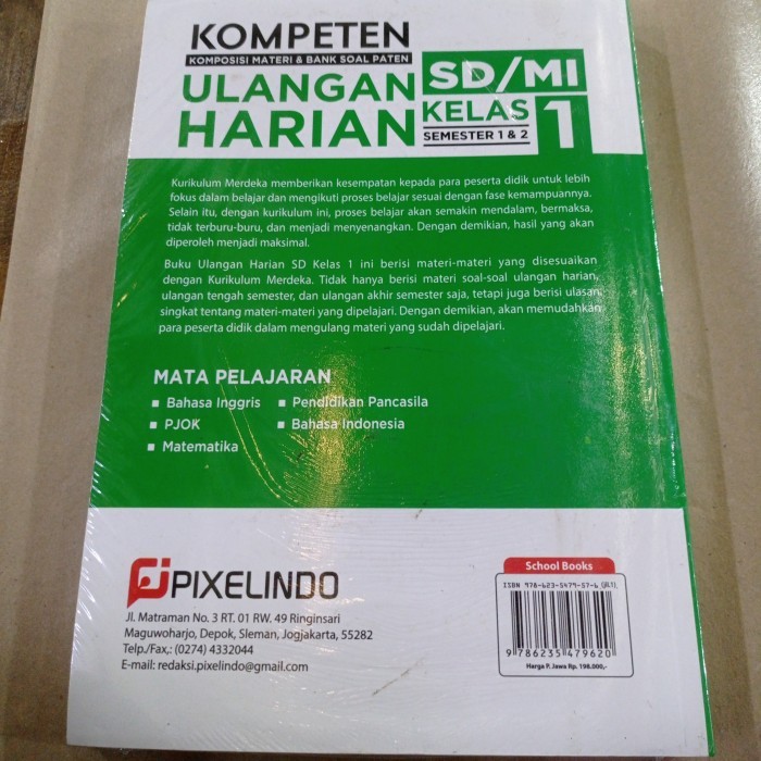 

Buku Kompeten Ulangan Harian Kurikulum Merdeka Sd/Mi Kelas 1