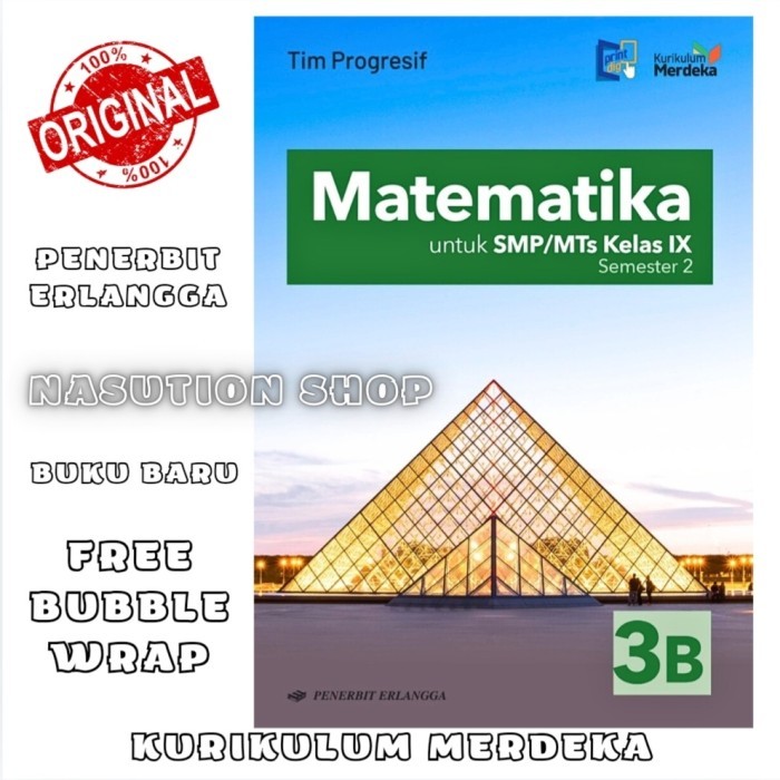 

Buku Matematika 3B Semester 2 Erlangga Kelas 9 Smp Kurikulum Merdeka