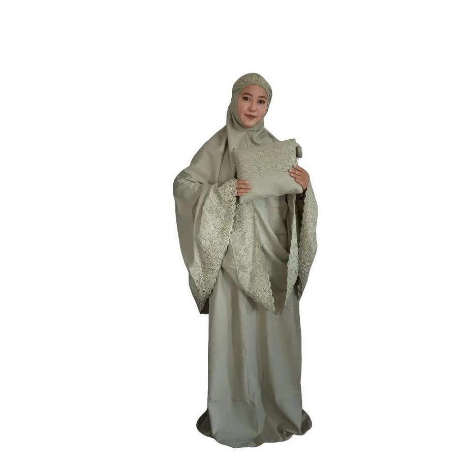 Miliki Mukena Dewasa Siti Khadijah Katun Polymicro Original Atasan Cantik Bordir Tebal// Mukenah Mew