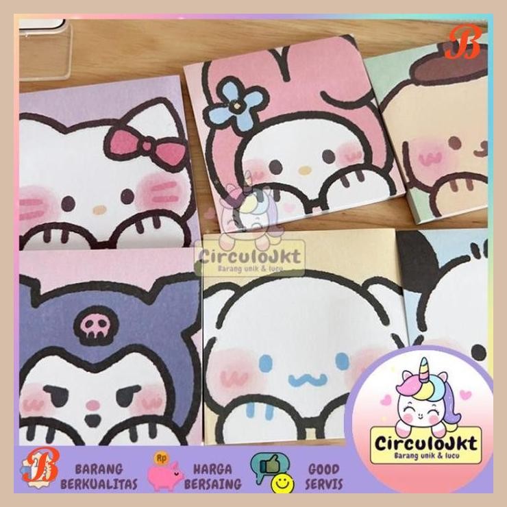 

| KK | STICKY NOTE SANRIO ISI 50 LEMBAR KUROMI SANRIO CINAMOROLL