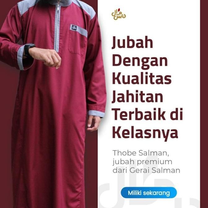 Best Item, Jubah Pria Gamis Pria Baju Muslim Model Thobe Salman Original