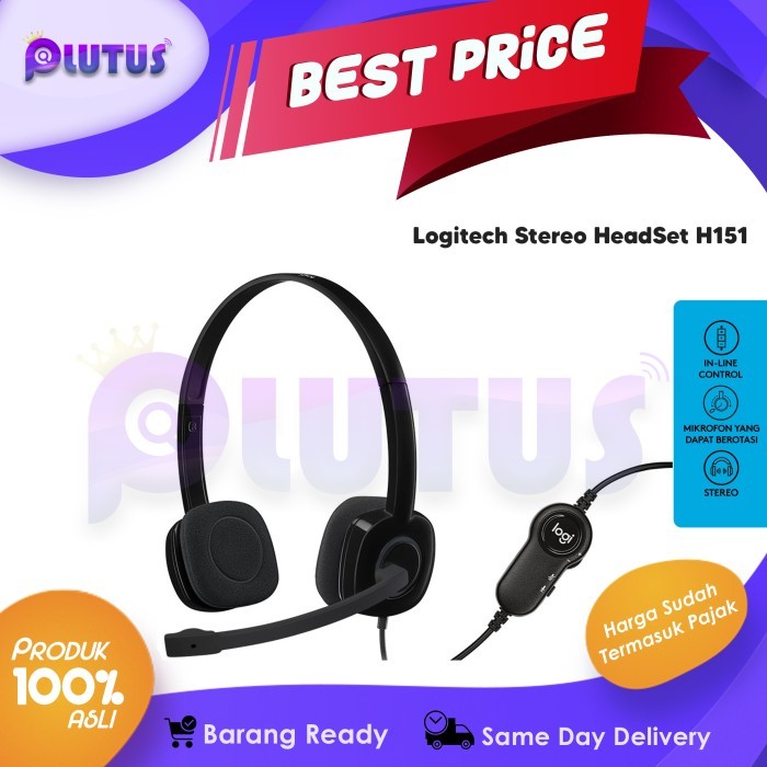 Logitech Headset H-151 Stereo Headphone H151