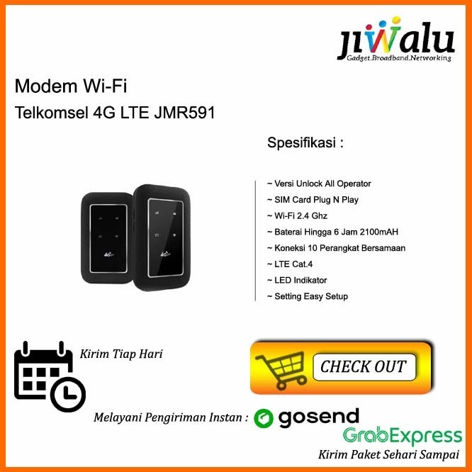 Modem Mifi Unlock - JIO JMR591 4G LTE Free Kuota Telkomsel 14GB