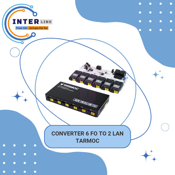 Converter Fiber Optic 6 FO 2 LAN Tarmoc