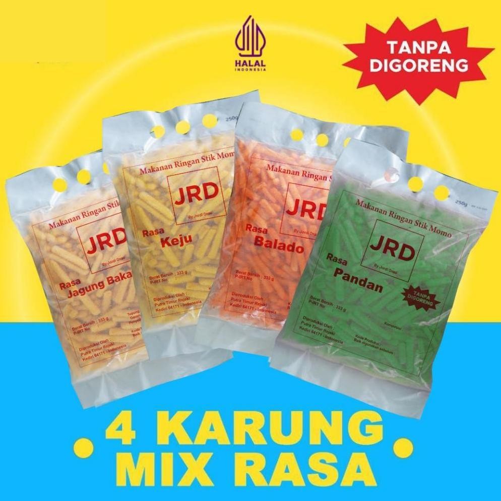 

PROMO [JRD] MAKANAN RINGAN SNACK STIK 1kg MIX 4 RASA SNACK TANPA GORENG ic-98