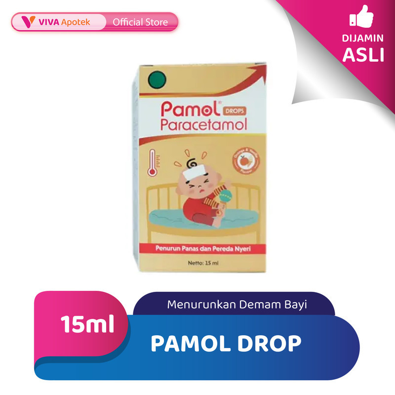 Pamol Paracetamol Drop untuk Menurunkan Demam Bayi (15 ml)