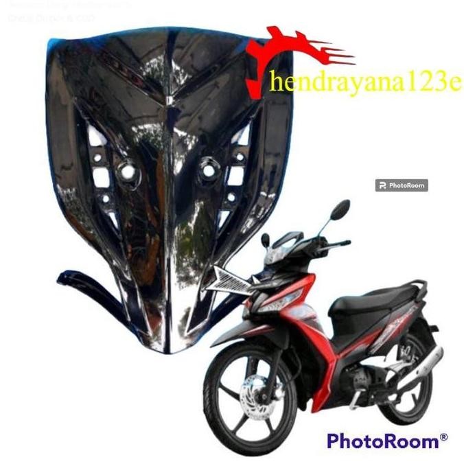 Cover Front  Tameng Dada Panel Depan Dasi Body Depan Supra X 125 Fi Injeksi K41 Hitam Hitam Doff