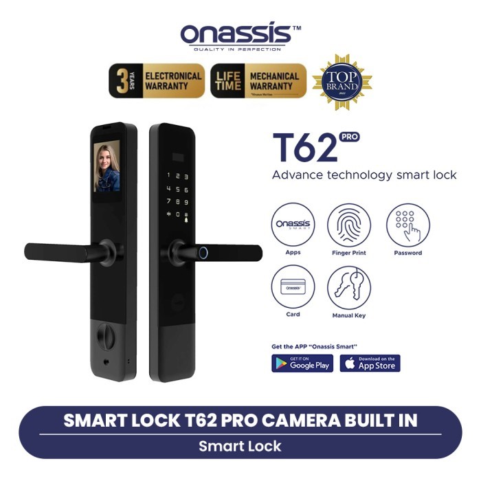 ONASSIS SMART LOCK T62 PRO CAMERA BUILT IN