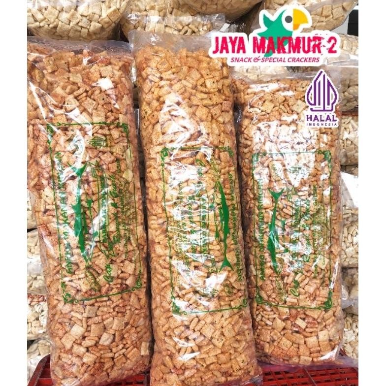 

BISA COD 1ball kerupuk tahu kotak pedas daun jeruk (1kg) camilan medan gs-56
