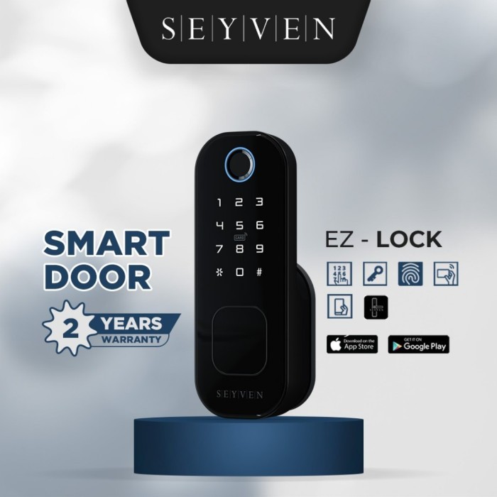 SEYVEN DOOR LOCK SMART DOOR LOCK / SMART LOCK DOOR PINTU KAYU BESI