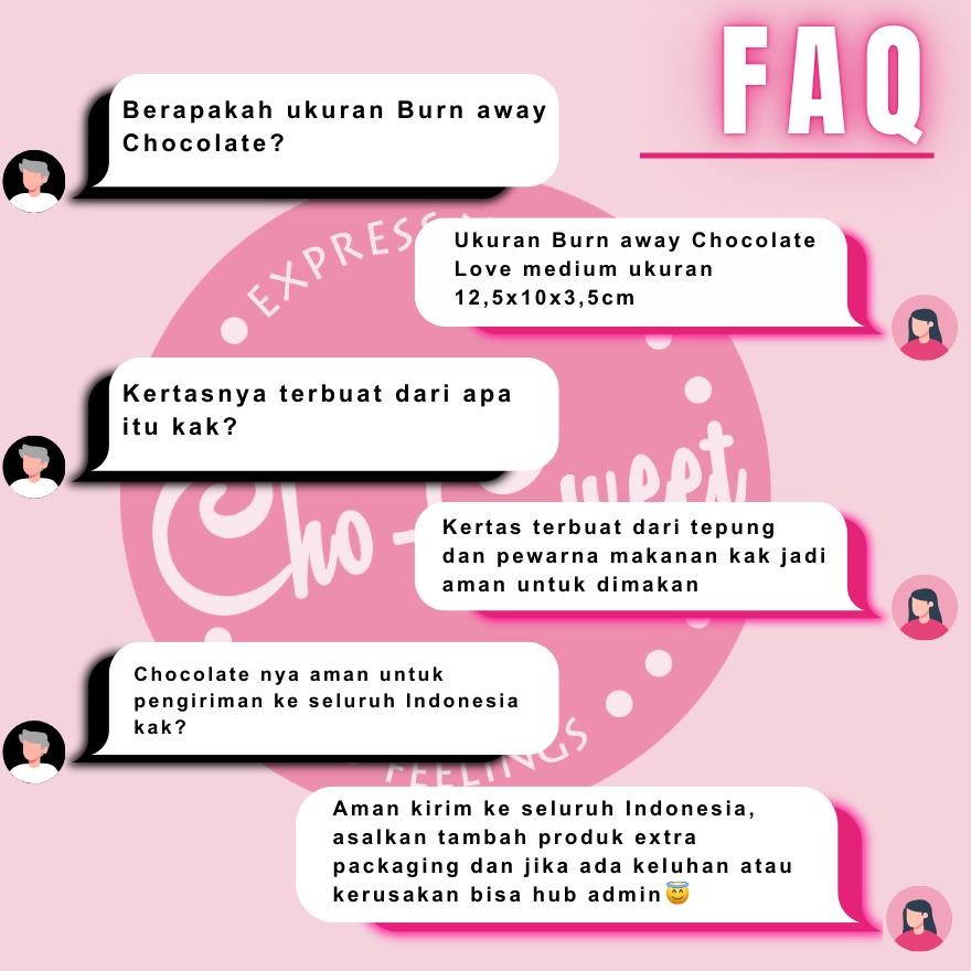 

TERLARIS CHO-CWEET BURN AWAY CHOCOLATE Coklat Valentine | Burn Away Cake | Flamming Cake | Coklat Viral hy-120