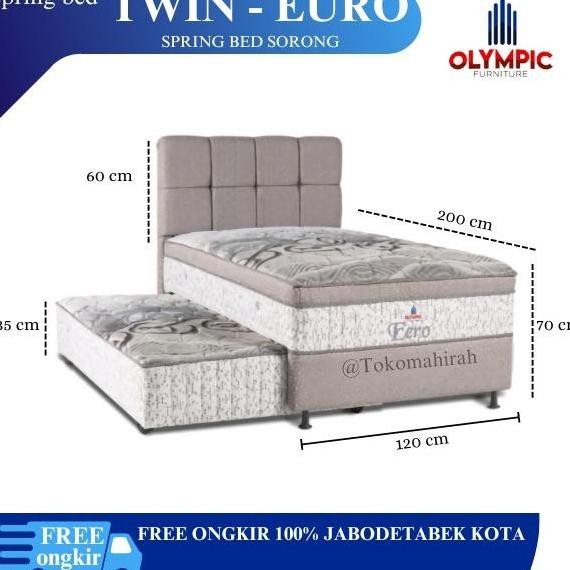 Spring Bed Olympic 2 In 1 Plustop Atau Kasur Spring Bed Sorong Free 2 Bantal Olympic