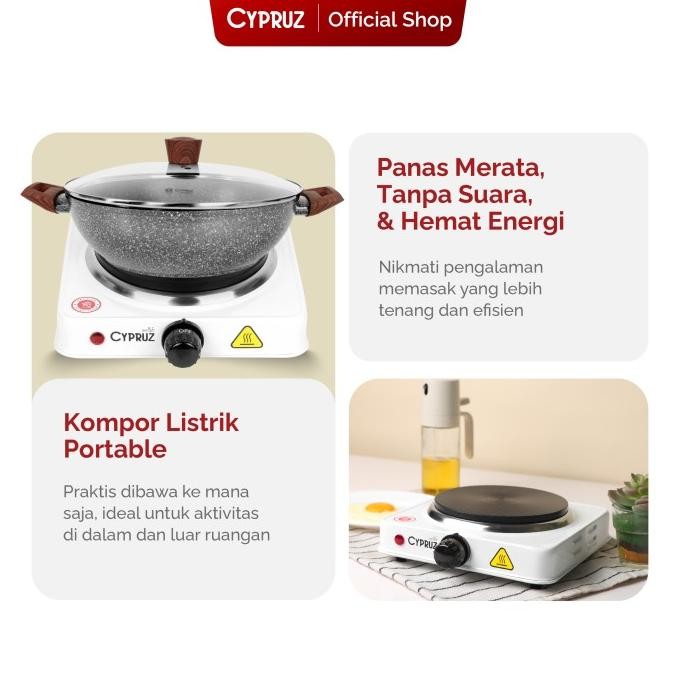 Murah Cypruz Kompor Listrik Low Watt Putih