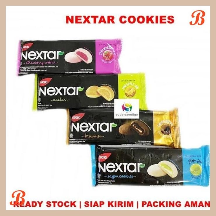 

| NS | NABATI NEXTAR NASTAR NANAS / CHOCO BROWNIES / STRAWBERRY 42 GR BISKUIT