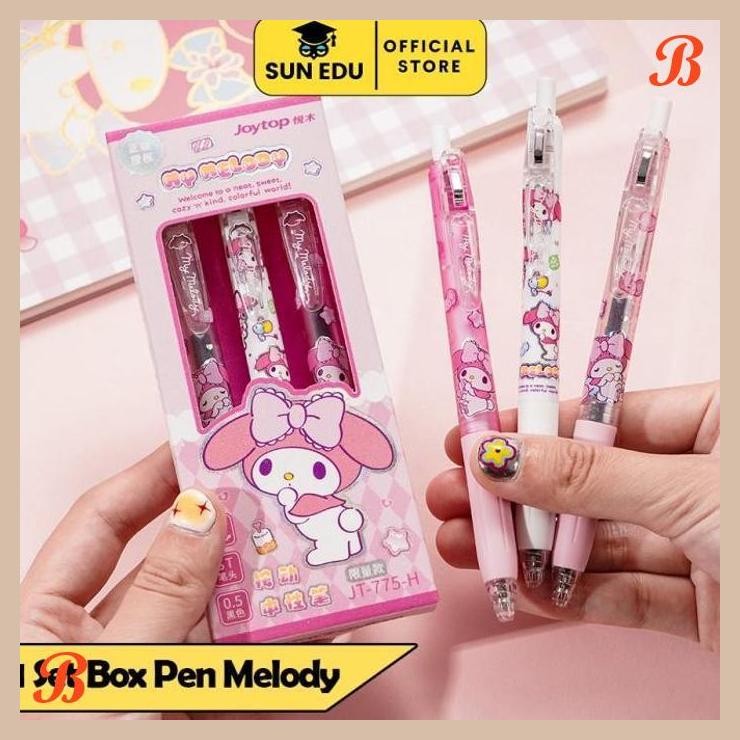 

| KK | 3PCS PEN MEKANIK BLACK GEL SANRIO KUROMI CUTE / PULPEN GEL MEKANIK 0.5MM