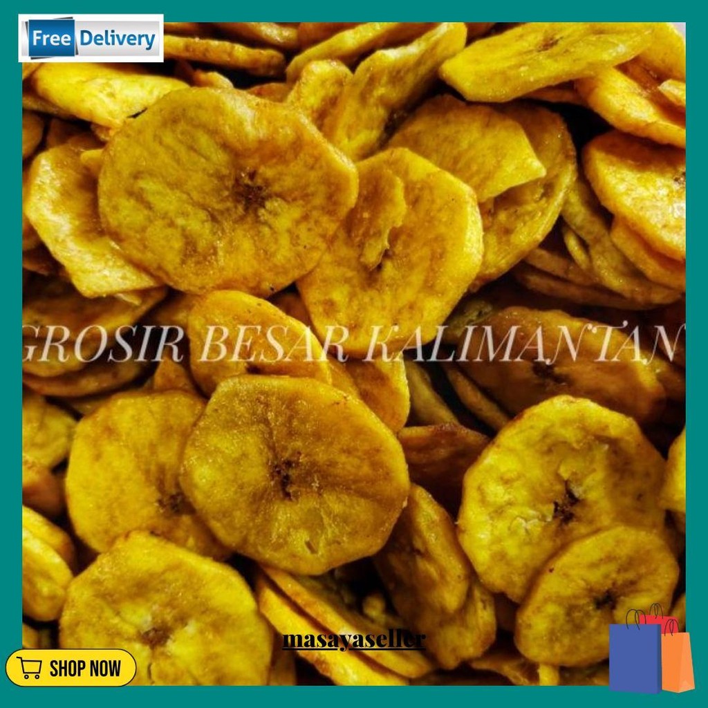 

500 Gr Kripik Pisang Manis Madu Super / Grosir Besar Kalimantan Terlaris