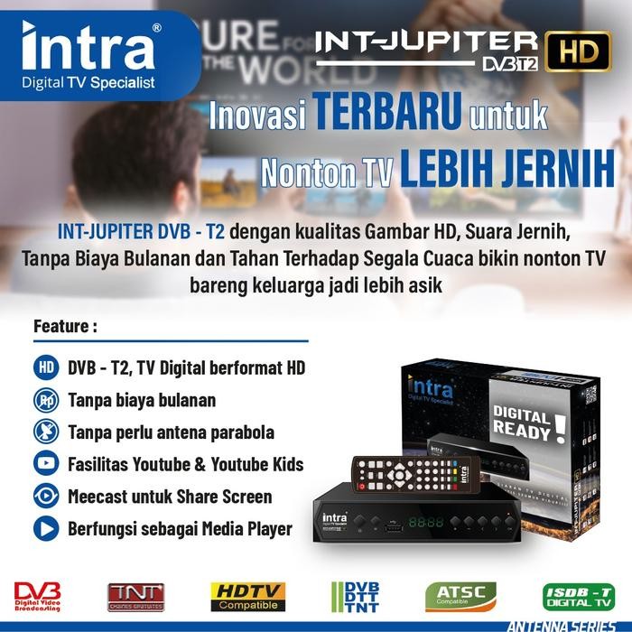 Receiver Tv DVBT2 Digital Set Top Box Intra Jupiter-HD DVB T2 Original