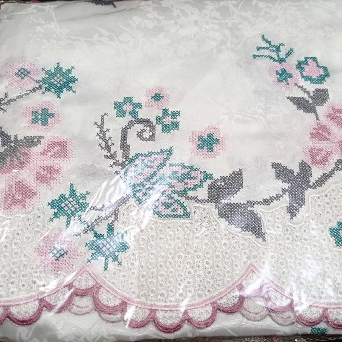 Miliki Mukena Bordir Bahan Semi Sutra Khas Bukittinggi / Padang Bunga