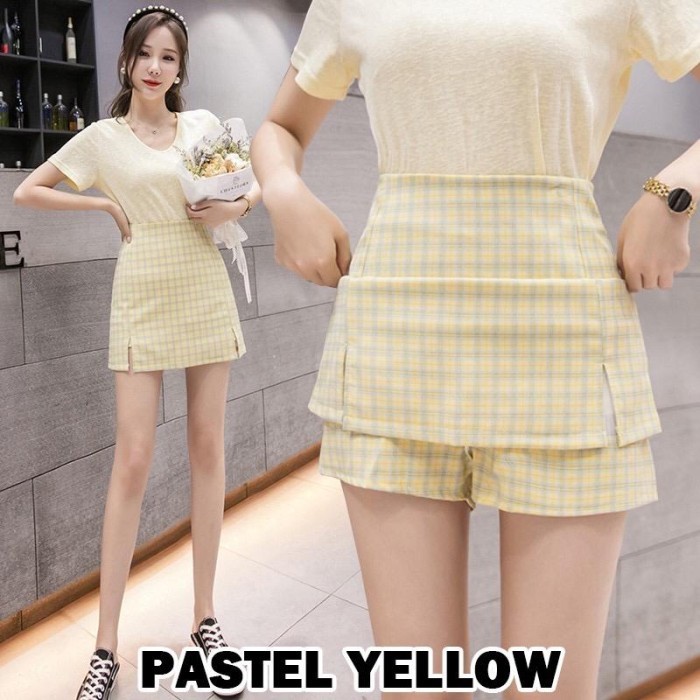 ROK KOTAK KOREA ROK MINI KOREAN PLAID SKIRT SQUARE MINI SKIRT IMPORT