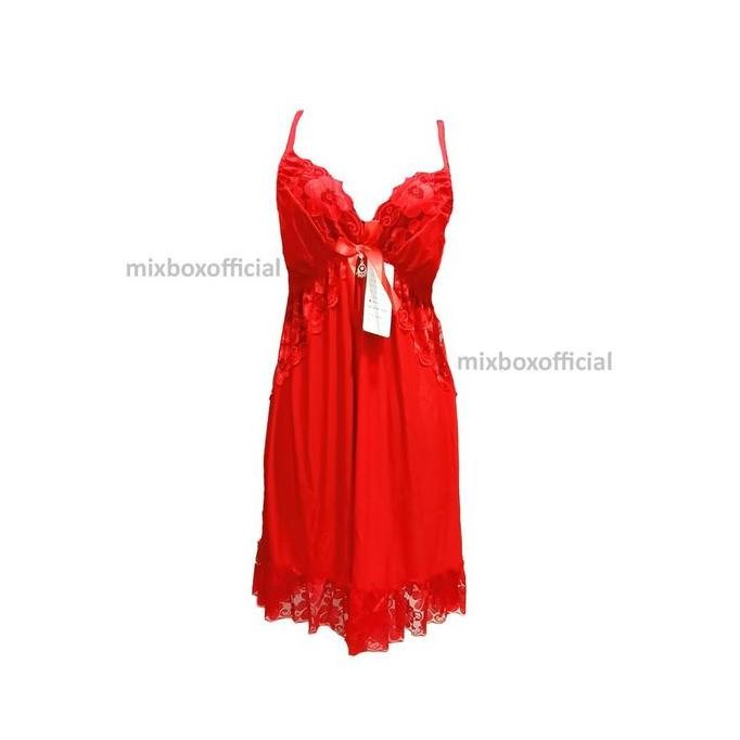

Mixbox Daster Lace Lingerie Spandex Sutra Dress Non Trawang All Size - Diana Original