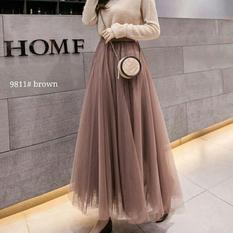 9811 Rok Tutu PREMIUM wanita import rok tutu wedding panjang long skirt pesta cewek import pink puti
