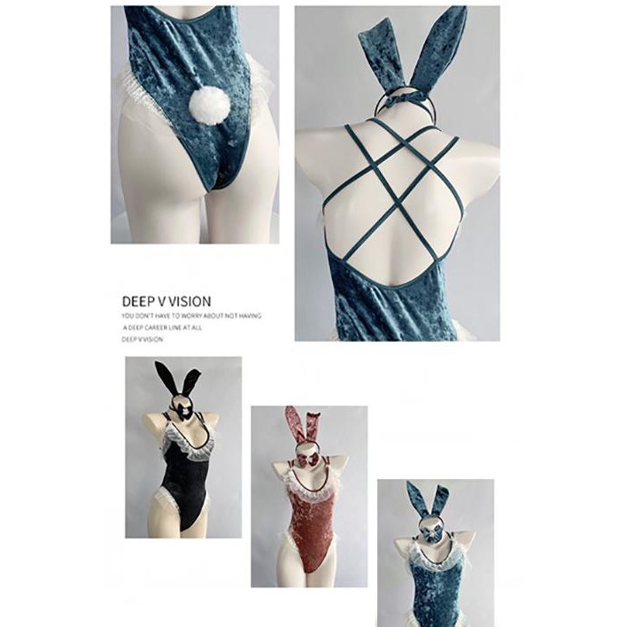 

Lingerie Sexy Kelinci Lucu Cosplay Jumpsuit Selangkangan Open A508-B Original