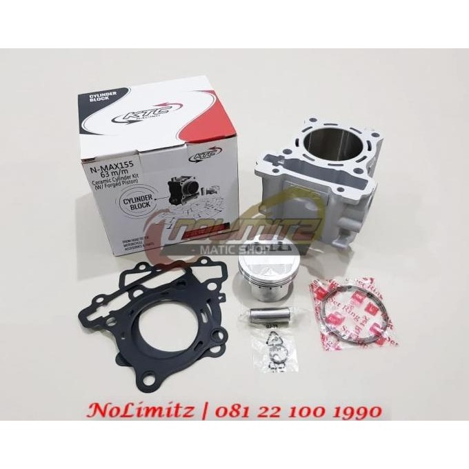 Bore Up Ceramic Cylinder Forged Piston Kit 63mm KTC NMAX Aerox 155