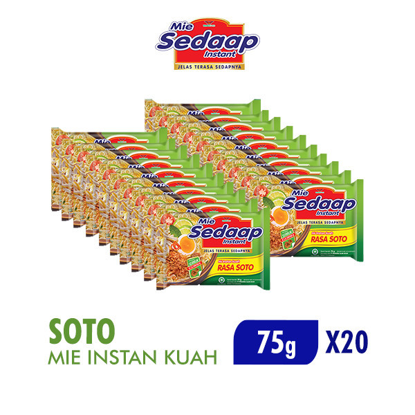 

PROMO MIE / PASTA / Sedaap Mie Instan Soto 75 gr x 20 NON COD