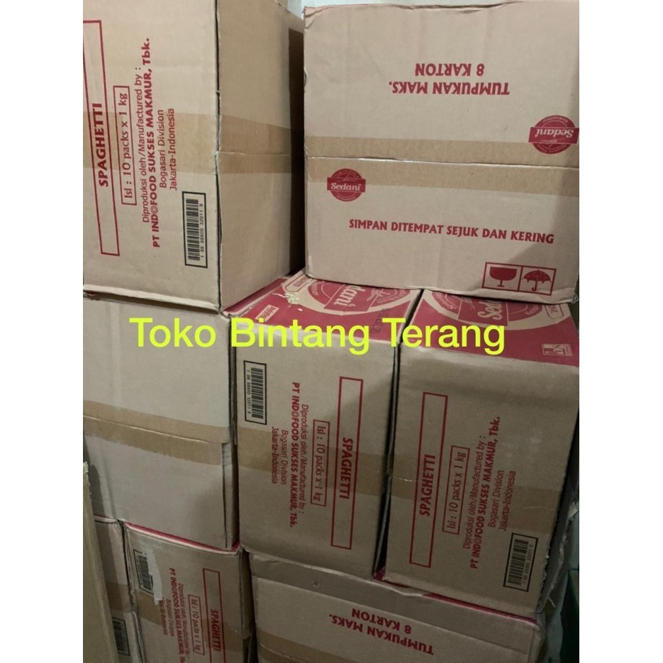 

PROMO MIE / PASTA / Spaghetti Sedani 1 dus berkualitas isi 10x 1 kg NON COD